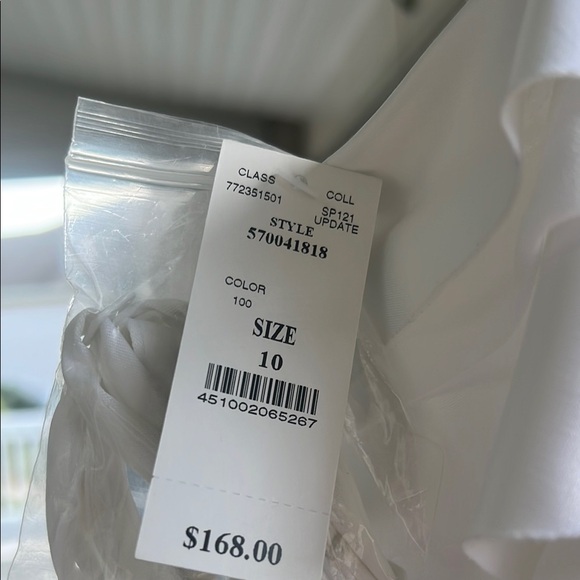 White House Black Market Bandaged Strapless Satin Dress - Picture 2 of 5